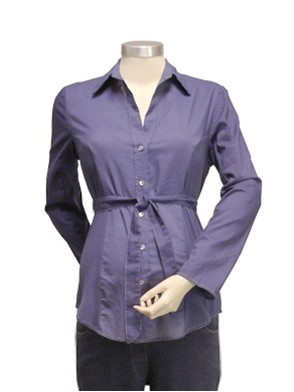 Japanese Weekend Hand Dyed Blouse with Tie - Click Image to Close