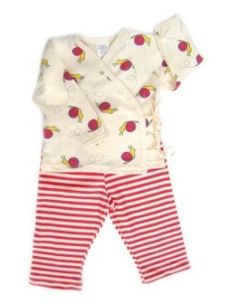 Organic Cotton Pants Snails & Stripes - Click Image to Close