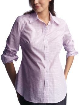 GAP Pink Check Blouse - Click Image to Close