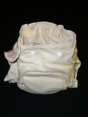 Unbleached Fitted Snap Diaper - Dri-line - Click Image to Close